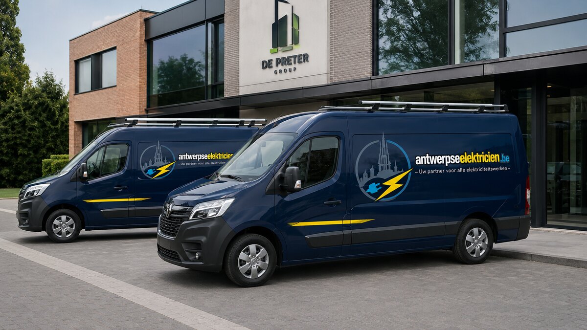 Bedrijfswagens van antwerpseelektricien.be, elektricien Antwerpen